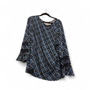 Susan Graver Plaid Women's Top 2X